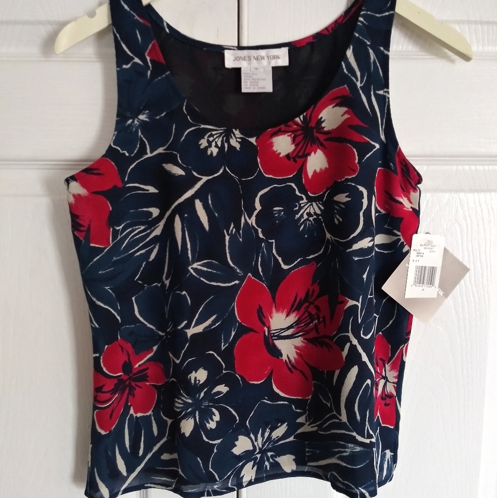 NWT Jones New York 100% Silk Tank Top